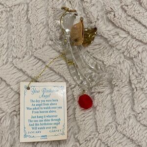 GANZ Birth Stone Angel with Garnet Gem January.